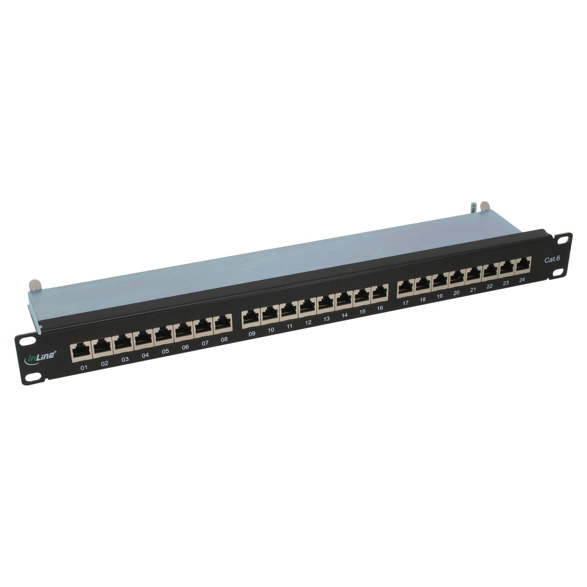 InLine Cat.6 patchpanel 24-poorts – 19 inch 1U – zwart