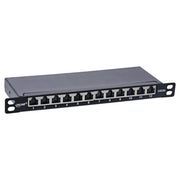 InLine Cat.6A patchpanel 12-poorts – 10 inch 0,5U – zwart