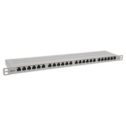 InLine Cat.6A patchpanel 24-poorts – 19 inch 0,5U – lichtgrijs