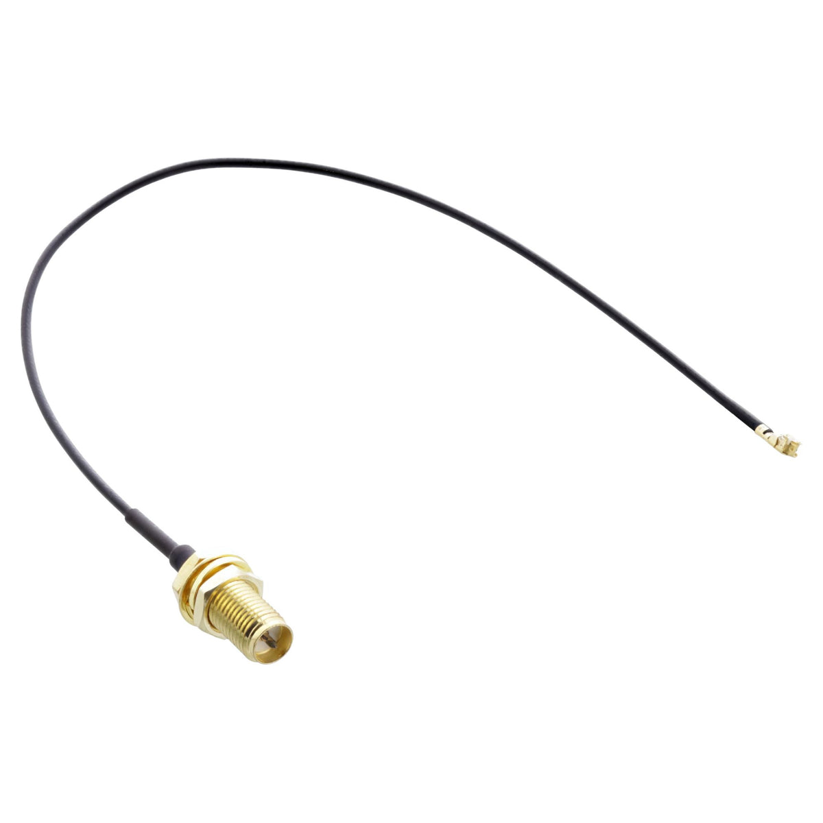 20 cm InLine WLAN antenne-adapterkabel – RP-SMA female naar U.FL male – zwart
