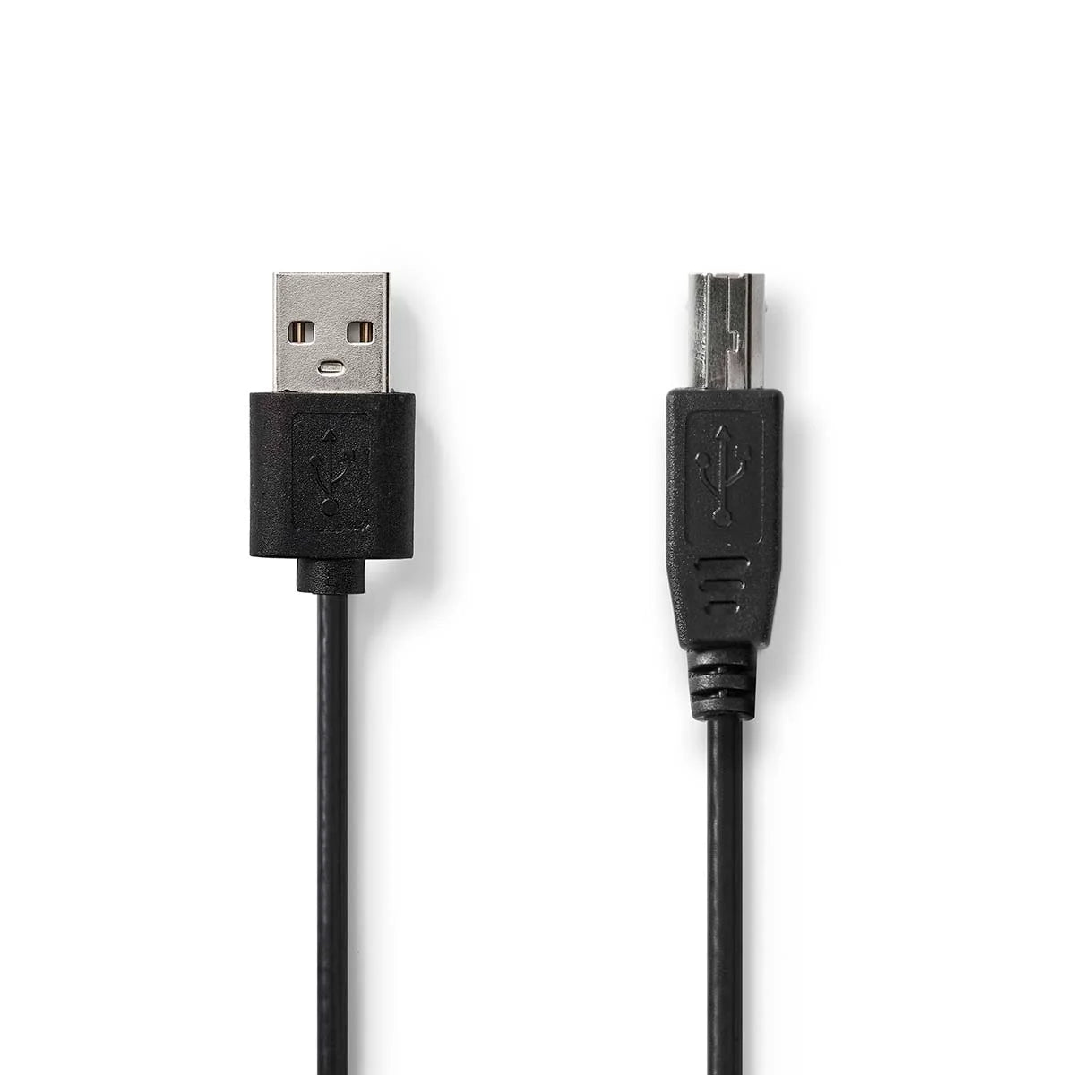 2 meter Nedis USB 2.0-kabel – USB-A naar USB-B – zwart