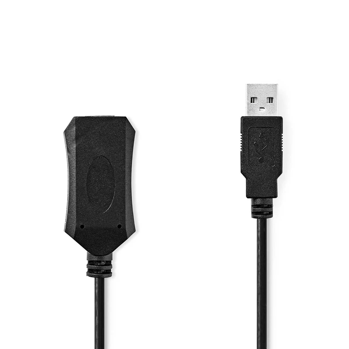 10 meter Nedis actieve USB 2.0-verlengkabel USB-A male naar female – zwart