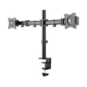 InLine dubbele monitorarm voor bureau – 13 tot 27 inch – 2 × 8 kg – Zwart