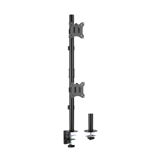 InLine dubbele monitorhouder voor bureau – Verticaal – 17 tot 32 inch – Zwart