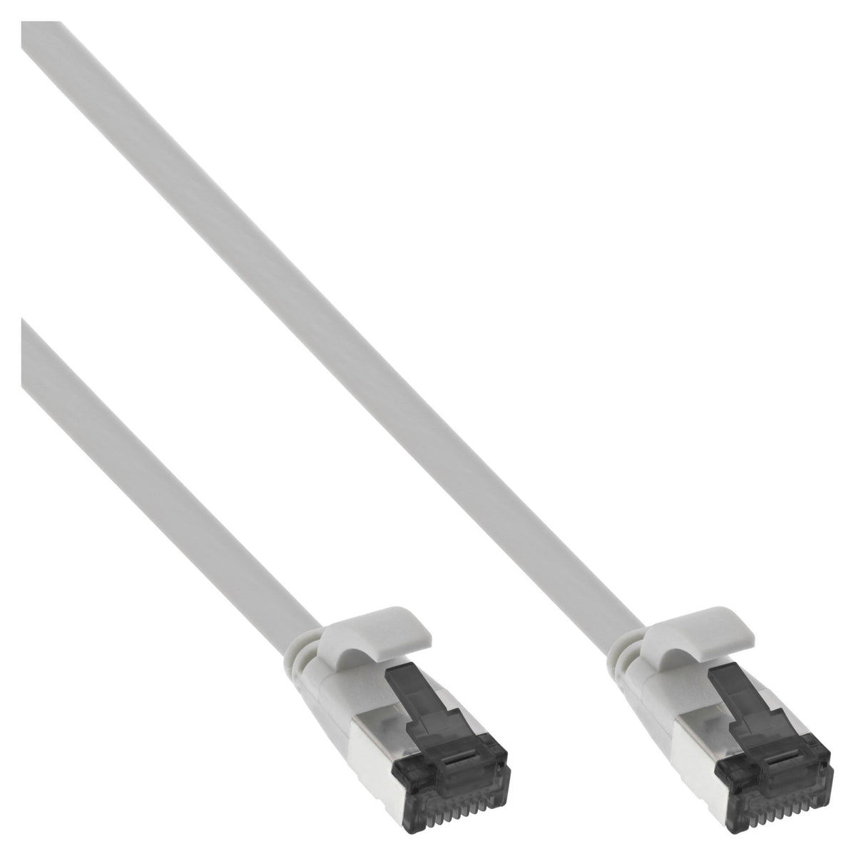 1 meter Cat.8.1 Platte Netwerkkabel U/FTP – 40 Gb/s – Koperen Aders – Grijs