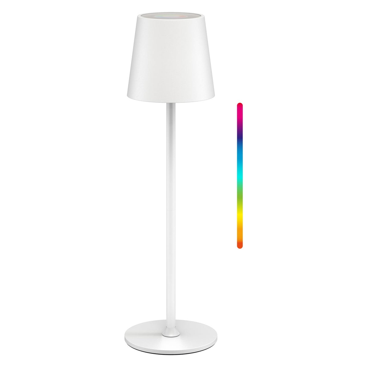 Draadloze LED-Tafellamp RGBW – 38 cm – Oplaadbaar – Wit