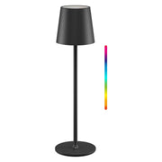 Draadloze LED-Tafellamp RGBW – 38 cm – Oplaadbaar – Zwart