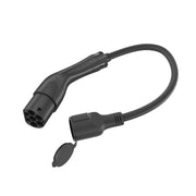 50 centimeter Type 2 adapterkabel naar Type E stopcontact met penaarde – 16A – 3,7 kW – Gembird