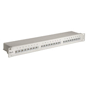 19 inch Cat6 Patchpanel 24-poorts 1U STP Afgeschermd – Grijs