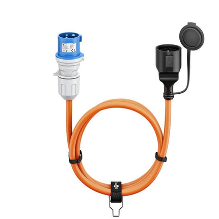 1.5 meter CEE camping stroomkabel naar Schuko - IP44 waterdicht - 3 x 2.5 mm² koperen kern