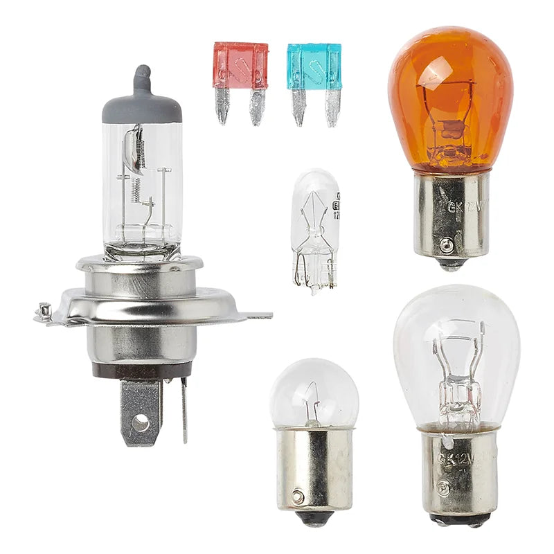 ProPlus H4 reservelampenset 12 V – 7-delig – met oranje knipperlichtlamp