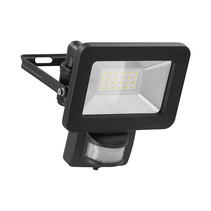 20 watt led schijnwerper met sensor - 4000K (daglicht) - Zwart