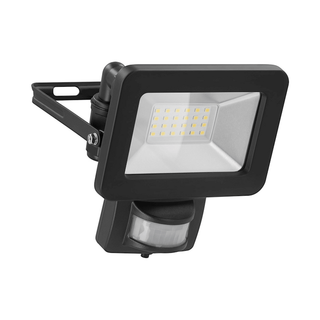 20 watt led schijnwerper met sensor - 4000K (daglicht) - Zwart
