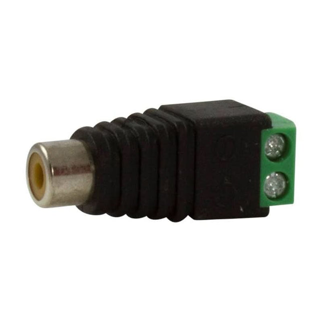 Aansluitblokadapter 2-pins naar RCA Vrouwelijk - Zwart