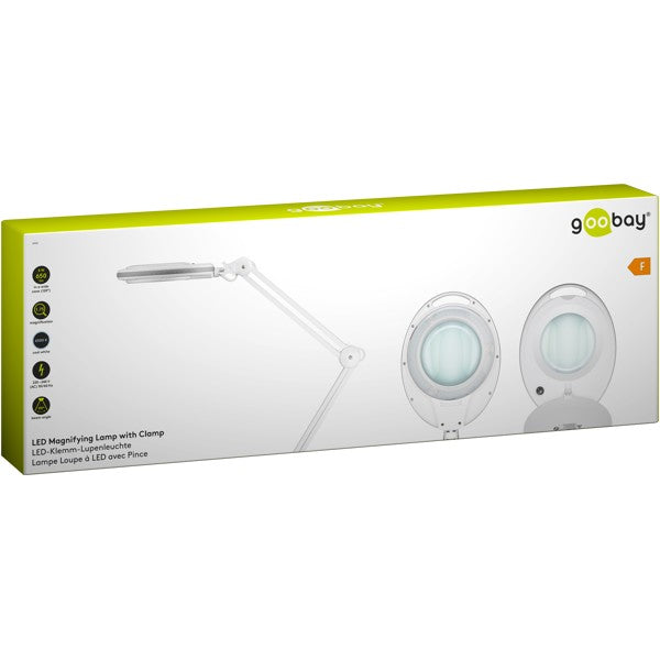 LED-Loeplamp met Tafelklem – 8 W – 1,75x Vergroting – Wit