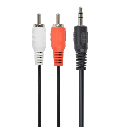 3.5 mm jack naar Tulp stereo audiokabel - 20 cm - RCA naar 3.5 mm jack
