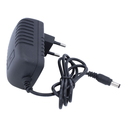 12 volt voeding - 2000 mA - Eurostekker - Zwart