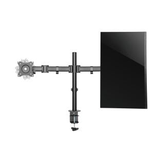 InLine dubbele monitorarm voor bureau – 13 tot 27 inch – 2 × 8 kg – Zwart