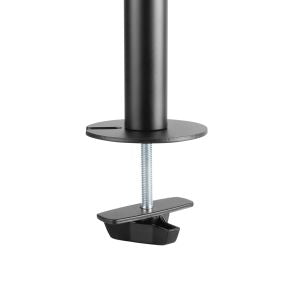 InLine dubbele monitorarm voor bureau – 13 tot 27 inch – 2 × 8 kg – Zwart