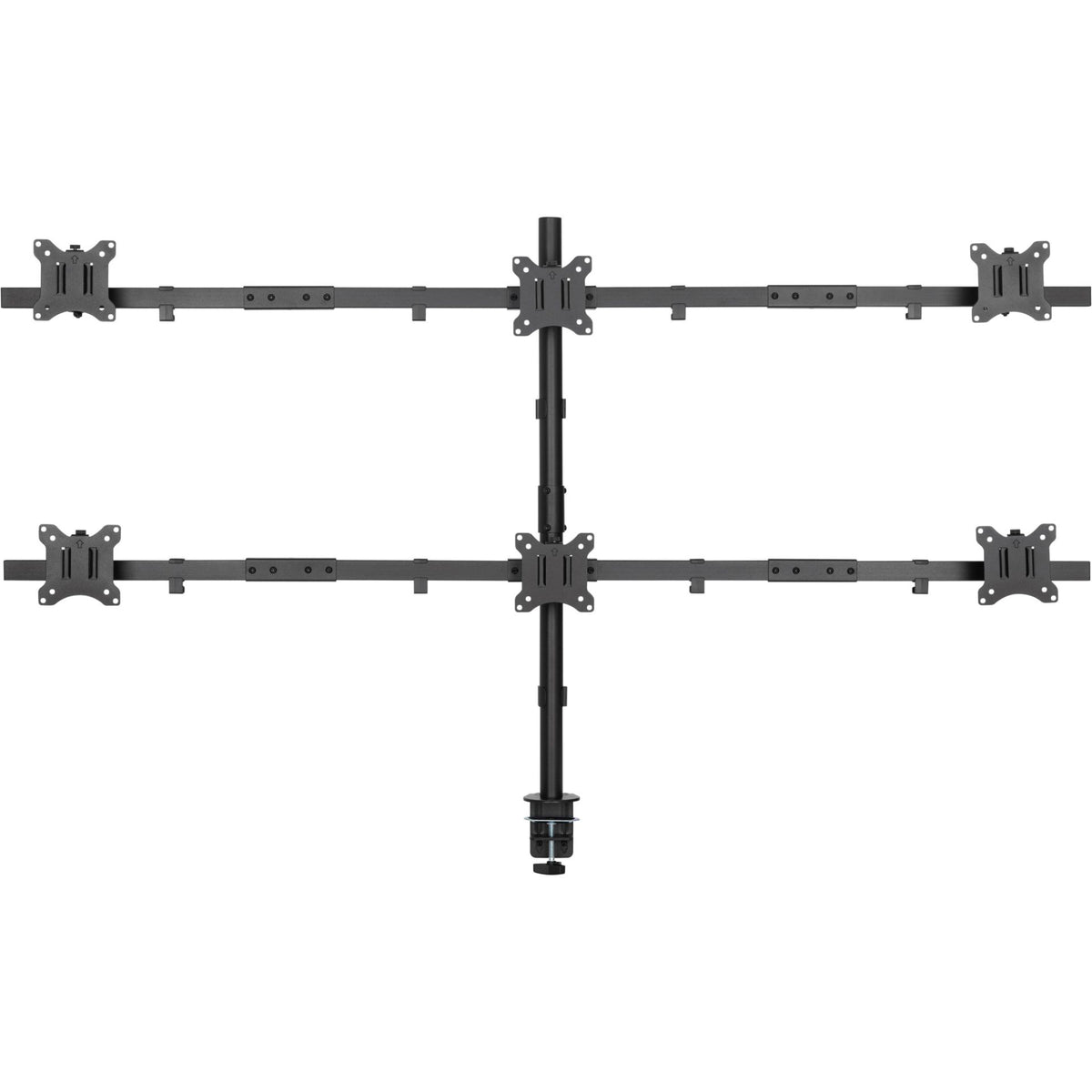 InLine verstelbare monitor bureauhouder voor 6 schermen – 17 tot 32 inch – 7 kg per monitor – Zwart