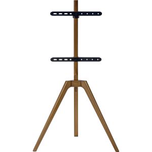 InLine houten TV vloerstandaard met driepoot – 45 tot 65 inch – Walnoot