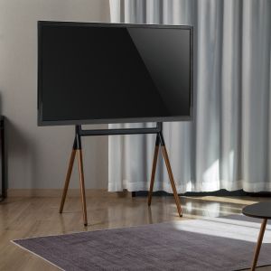 InLine woodstand Studio TV vloerstandaard – 49 tot 70 inch – Walnoot/Zwart