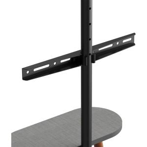 InLine woodstand II TV vloerstandaard met plateau – 43 tot 65 inch – Walnoot/Zwart
