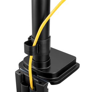 InLine dubbele monitorarm met gasveer en hoogteverstelling – 17 tot 32 inch – Zwart