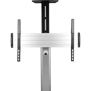 InLine verrijdbare TV vloerstandaard met plateau – 37 tot 70 inch – 50 kg – Zwart/Zilver