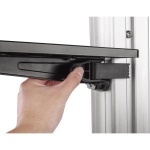 InLine verrijdbare TV vloerstandaard met plateau – 37 tot 70 inch – 50 kg – Zwart/Zilver