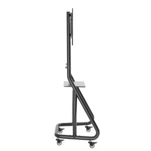 InLine verrijdbare TV vloerstandaard met plateau – 37 tot 80 inch – 80 kg – Zwart