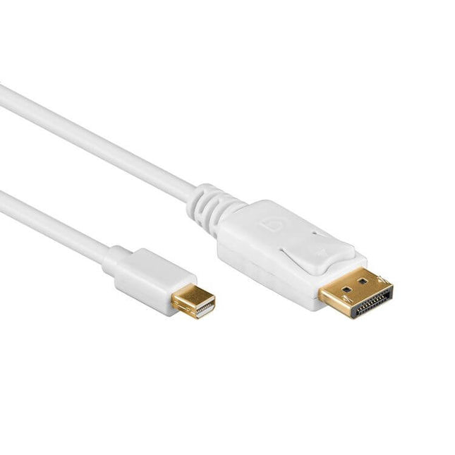 Mini Displayport naar Displayport kabel - Displayport 1.2 - 4K 60 Hz - 2 meter - Wit