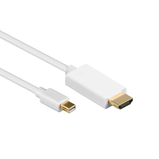 Mini Displayport naar HDMI kabel - Displayport 1.2 - 1080p 60 Hz - 1 meter - Wit