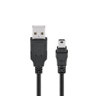 USB A naar Mini-USB kabel - USB 2.0 - Zwart - 1 meter (Maxtrack)