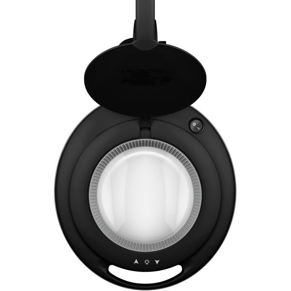 LED-Loeplamp met Klem – Dimbaar – 9 W – Kristalglas – 1,75x Vergroting – Zwart