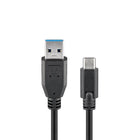 USB-C naar USB-A kabel - 1 meter - Zwart