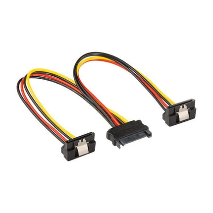 SATA haakse stroomsplitter - 1x SATA female naar 2x SATA male - Voedingskabel