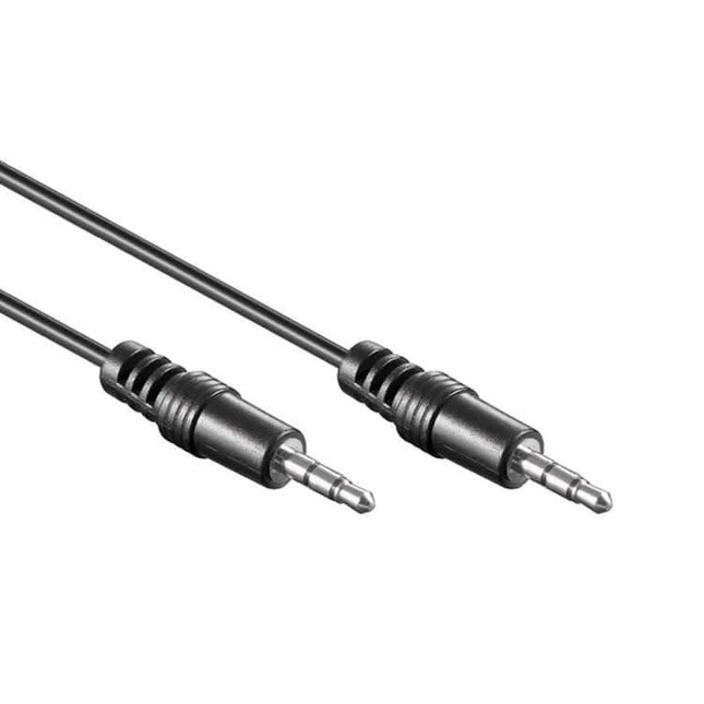 3,5 mm jack audiokabel - 1,5 meter - Transmedia - Zwart
