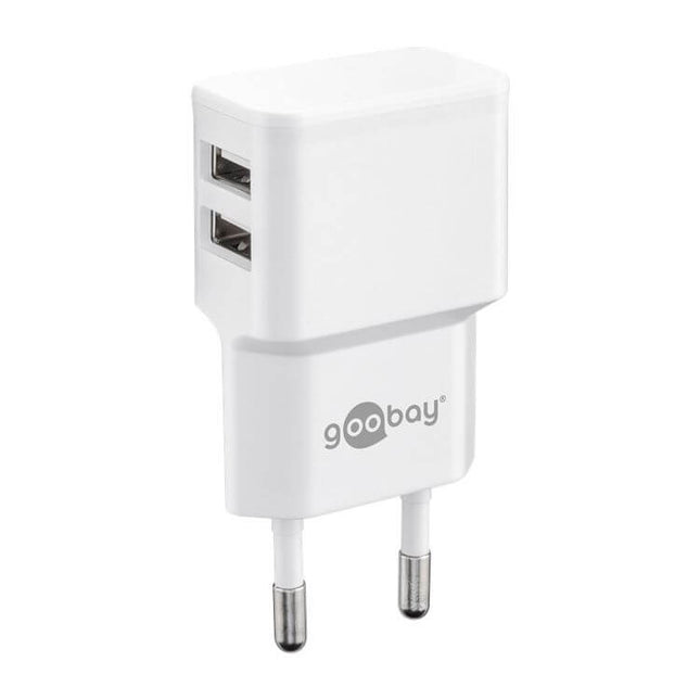 Goobay USB lader wit - 2 x USB - 12 watt