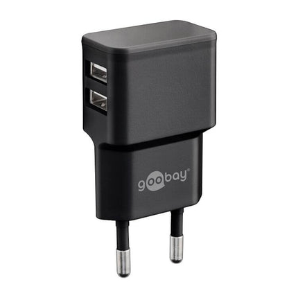Goobay USB lader zwart - 2 x USB - 12 watt