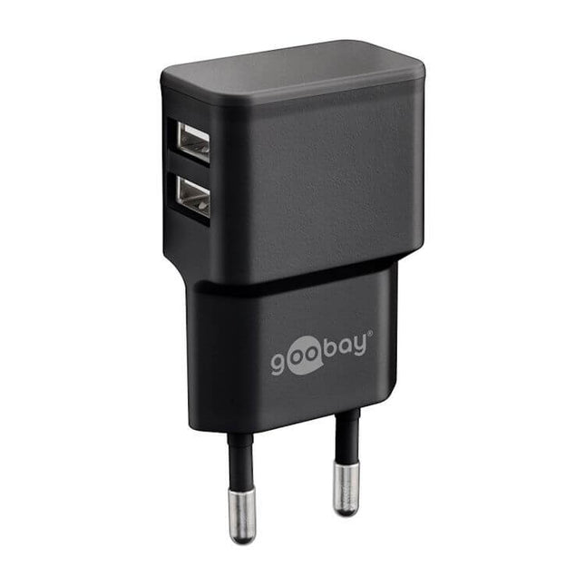 Goobay USB lader zwart - 2 x USB - 12 watt