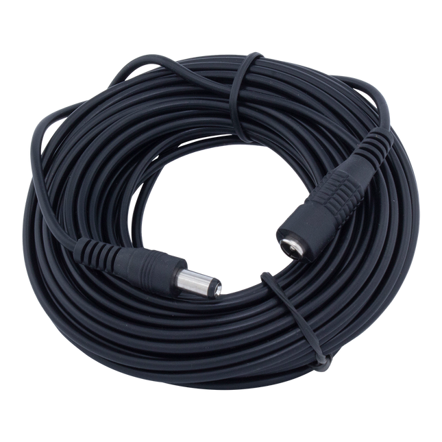 Verlengkabel met DC (m) connector - 12V / 2A - 10 meter - Zwart
