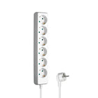 230 volt 6-voudig verdeeldoos -  1.5 meter- wit