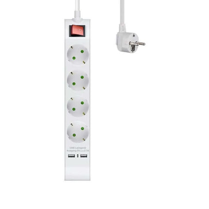 230 volt 4-voudig verdeeldoos- wit