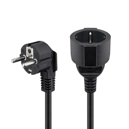 3 meter verlengkabel - CEE 7/7 F-stekker 3 x 1,5 mm² - zwart
