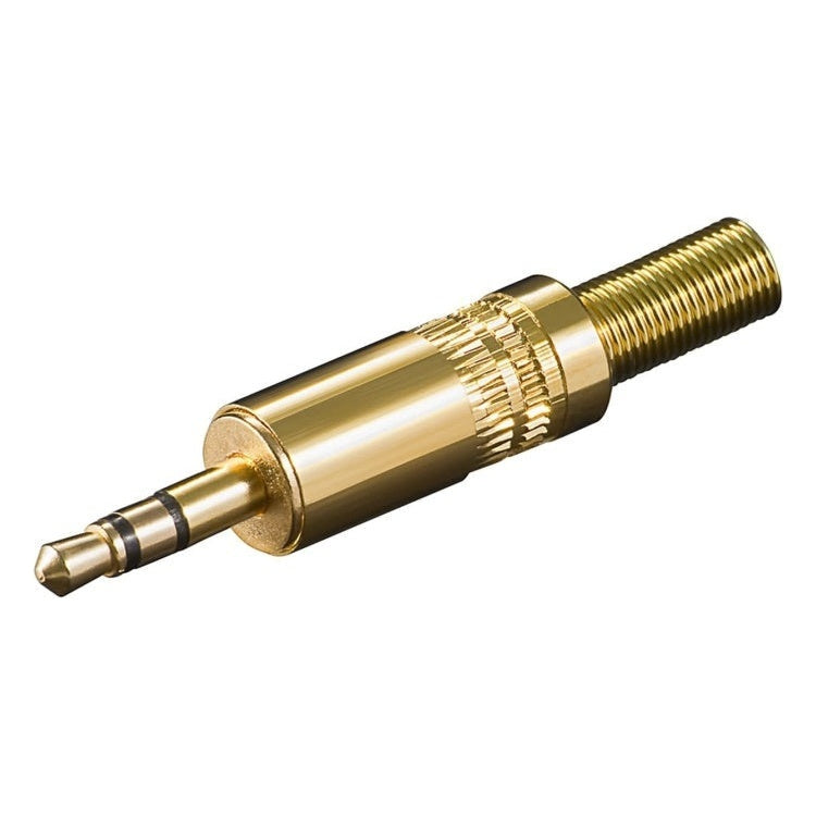 3.5mm-M-SDL-GP 3,5 mm Jackplug - 3-pins Stereo - Verguld