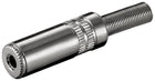 3.5mm female jack soldeerconnector - Stereo - Metaal