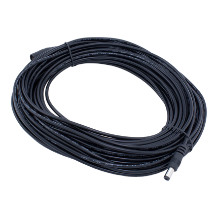 Verlengkabel met DC (m) connector - 12V / 2A - 20 meter - Zwart