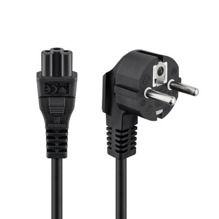 C5 kabel - 1,8 meter - schukostekker naar C5 - Zwart
