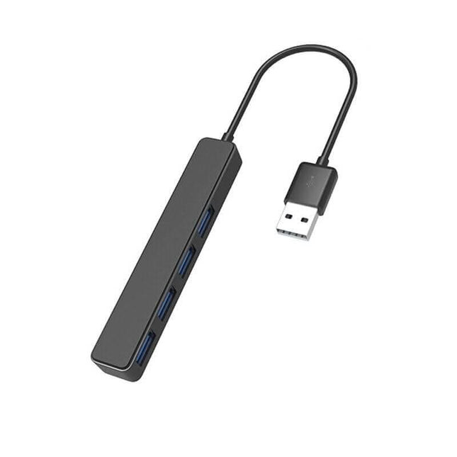 USB 2.0 hub - USB A naar 4 x USB A - Zwart